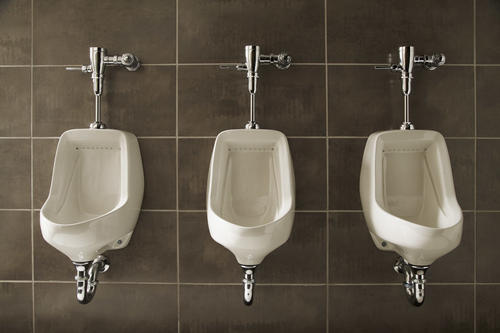  *Urinals that bear a slight resemblance to those in the boys locker room* 